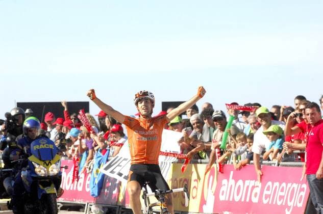 Vuelta a Espana 2010, 16. Etappe, Gijon - Cotobello: Etappensieger Mikel Nieve Iturralde (Euskaltel Euskadi)  o0 ziel Jubel Freude