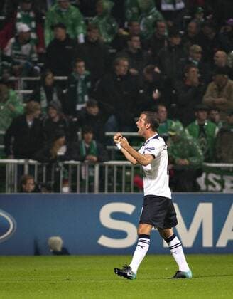 Bremen, 14.09.2010, Fußball Torjubel: Rafael van der Vaart (Tottenham) SV Werder Bremen - Tottenham Hotspur FC