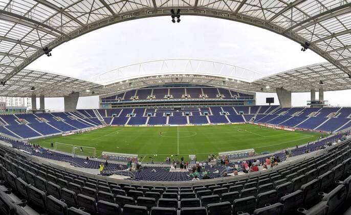 Estadio do Dragao, Heimspielstätte des FC Porto - UEFA Europa League,  o0 Portugal, fisheye