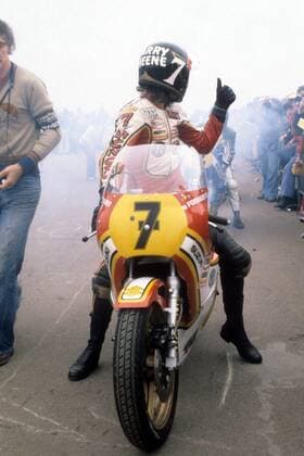 Barry Sheene (England Suzuki) - Grid 