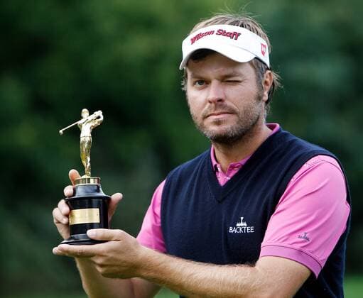 GOLF - Austrian Golf Open ATZENBRUGG,AUSTRIA,19.SEP.10 - DIVERS, GOLF - European Tour, Austrian GolfOpen, GC Diamond Country Club, Siegerehrung. Bild zeigt Sieger Jose Manuel Lara (ESP). Keywords: Trophaee.  Objekte