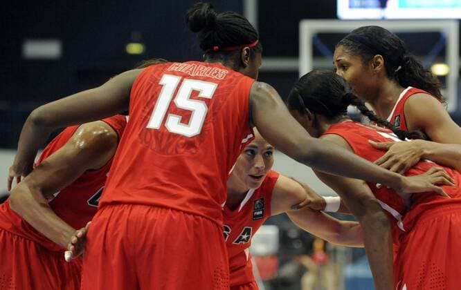 Players of USA, during their Women s Basketball World Championship match between Greece and USA, in Ostrava, , on Thursday, Sept. 23, 2010. (CTKxPhoto JaroslavxOzana)  CTKPhoto30201009230840201