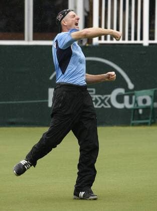 Sept. 26, 2010 - Atlanta, USA - Jim Furyk (USA) reacts to sinking a par putt on the 18th green to win The Tour Championship and the FedEx Cup finishing at 8-under par at East Lake Golf Club in Atlanta on Sunday, Sept. 26, 2010. - ZUMAaj1 Fedexcup o0 Jubel Freude Emotionen