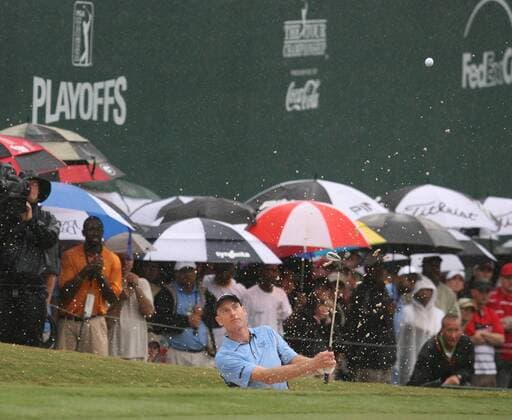 September 26 2010 The Tour Championship Eastlake Country Club Atlanta Ga Jim Furyks (USA) bunker shot on 18 during the final rd of the tour championship from Eastlake Country Club Icon10092695 Fedexcup EDITORIAL USE ONLY