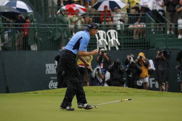 September 26, 2010: Jim Furyk (USA) celebrates in the final round of the FedEx Cup - The Tour Championship at East Lake Golf Club in Atlanta, Georgia. Furyk finished the tournament at 8 under par. Icon4881009260513 Fedexcup EDITORIAL USE ONLY