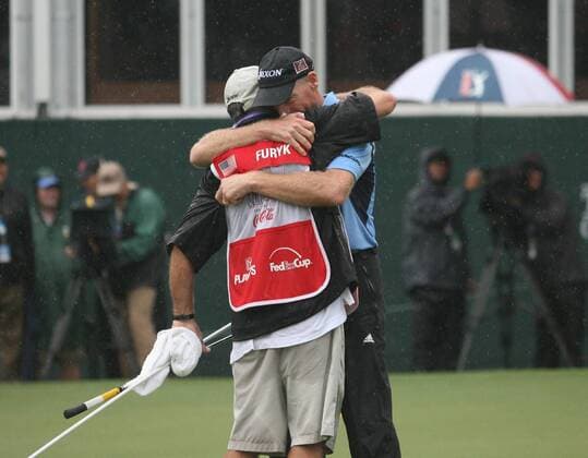 September 26 2010 The Tour Championship Eastlake Country Club Atlanta Ga Jim Furyk (USA, R) celebrates his 8 under victory during the final rd of the tour championship from Eastlake Country Club Icon10092697 Fedexcup EDITORIAL USE ONLY