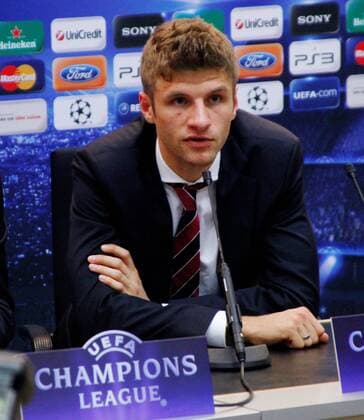 27.09.2010 Basel Hilton Hotel Medientermin vor dem Champions League Spiel FC Basel - FC Bayern München 28.09 Thomas Müller (FC Bayern München) 