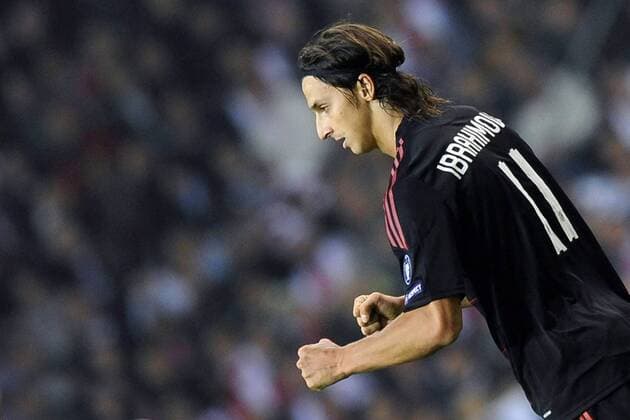 28 09 2010 - Champions League Ajax Amsterdam vs AC Milan (schwarz): - Jubel Zlatan Ibrahimovic 