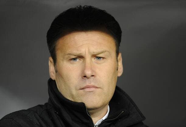 MOSCOW, MSK Zilina s coach Pavel Hapal reacts during the Champions League Group F football match in Moscow. Spartak won 3-0.  RE0D8C9E