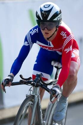 Sept. 29, 2010 - Geelong, Victoria, Australia - The winner of the Women s Time Trial Emma Pooley of Great Britain crossing Queens Park Rd bridge on the time trial circuit at the 2010 UCI Road World Championships in Geelong, Victoria, Australia. - - ZUMAx35