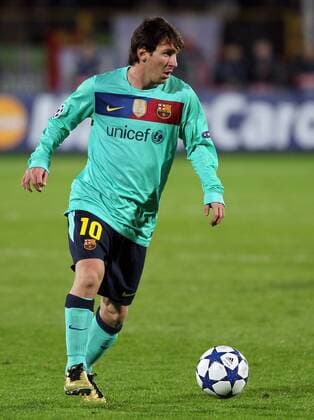 KAZAN, SEPTEMBER 29, 2010. Barca s Lionel Messi seen during the Champions League Group D soccer match at Central stadium in Kazan. The match between Rubin Kazan and FC Barcelona ends in a 1-1 draw.  RE0D8DD3