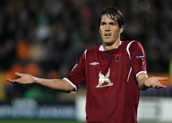 KAZAN, SEPTEMBER 29, 2010. Rubin s Cesar Navas seen during the Champions League Group D soccer match at Central stadium in Kazan. The match between Rubin Kazan and FC Barcelona ends in a 1-1 draw.  RE0D8DBE