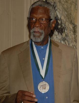 Sep 27, 2010 - New York, New York, U.S. - Retired American professional basketball player who played center for the Boston Celtics BILL RUSSELL at the 25th Anniversary of the Great Sports Legends Dinner at the Waldorf Astoria in NYC. - ZUMAg53
