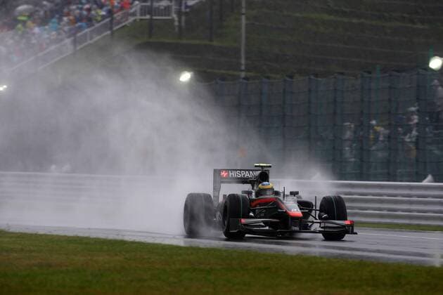 Saturday Practice, Bruno Senna (BRA), Hispania Racing F1 Team (HRT), F110 Japanese Grand Prix 07-10 October 2010  o0 Spray, Regen
