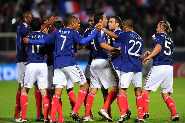 Frankreich (blau) - Luxemburg (weiß), Jubel Frankreich  o0 Freude