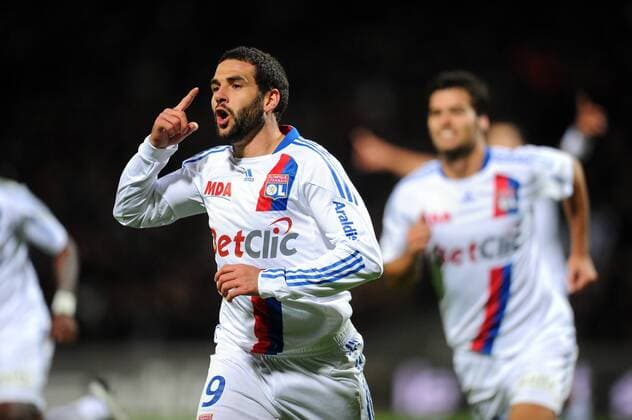 Olympique Lyon (weiß) vs. OSC Lille (rot) - Lisandro LOPEZ -  AnthonyBibardFEP o0 Einzelbild Jubel Freude
