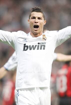 Real Madrid s Cristiano Ronaldo celebrates during UEFA Champions League match. October 19, 2010.  (201010191887) o0 Jubel Freude