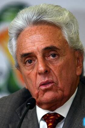 Justino Compean, president of the Mexican Football Federation (FMF) during the press conference in Mexico City, Mexico.  (004411)