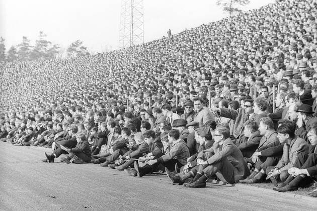 Zuschauermassen Fußball 1. BL Herren Saison 1965 1966, o00 Symbol neutral neutrale Totale Karlsruhe Masse,