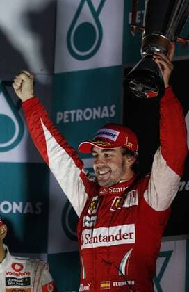 Motorsports Formula 1: World Championship 2010, GP of Korea, winner Fernando Alonso (ESP, Scuderia Ferrari Marlboro), xHOCHxZWEIx