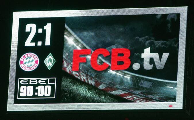 FUSSBALL - DFB Pokal, Bayern vs Bremen MUENCHEN,DEUTSCHLAND,26.OKT.10 - FUSSBALL - DFB Pokal, FC Bayern Muenchen vs SV Werder Bremen. Bild zeigt die Anzeigetafel mit dem Endergebnis. 