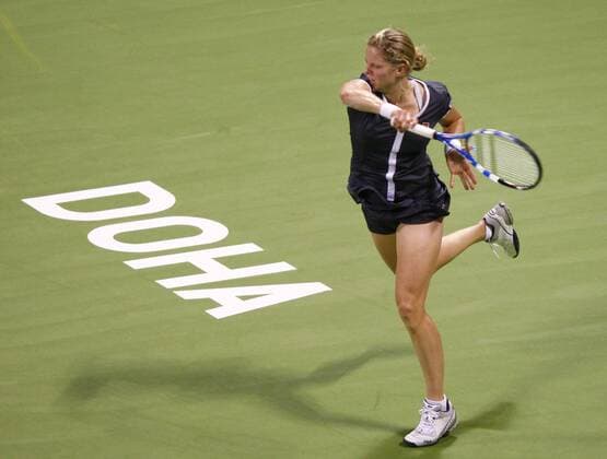 WTA Championships 2010 in Doha Qatar , internationales WTA TennisTurnier, WM, Damen Tennis, Finale,Endspiel: Kim Clijsters (BEL),action