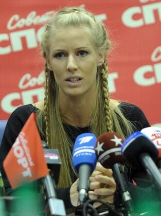 ST. PETERSBURG Elena Dementieva (RUS) holds a press conference after announcing her retirement.  RE0DB058
