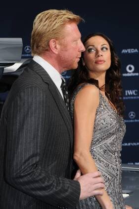 Laureus Medien Preis 2010 in Kitzbühel (Österreich). Foto: Boris Becker (GER Tennis) mit Ehefrau Lilly o0 Familie Frau Spielerfrau