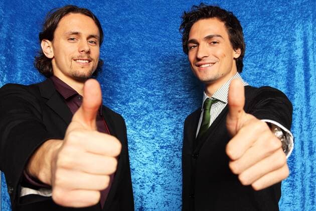 Neven Subotic (SRB, L) und Mats Hummels (GER Borussia Dortmund BVB)