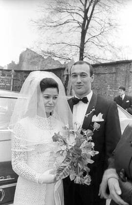 Hans Rebele (Deutschland TSV 1860 München) heiratet Fußball 1. BL Herren Saison 1967 1968, TSV 1860 München, Hochzeit, Hochzeitsfeier Gruppe München