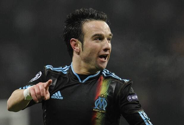 MOSCOW, Mathieu Valbuena (Olympique Marseille) celebrates after scoring a goal against Spartak Moscow in their Group F Champions League football match at Luzniki Stadium. Marseille won 0-3.  RE0DC744