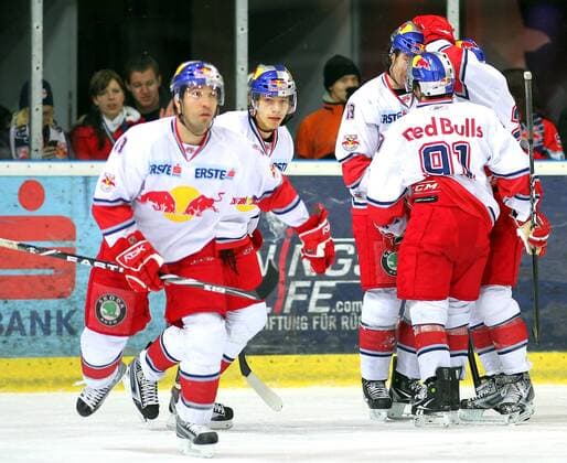 EISHOCKEY - EBEL, EC RBS vs 99ers SALZBURG,AUSTRIA,26.NOV.10 - DIVERS, EISHOCKEY - EBEL, Erste Bank Eishockey Liga, EC Red Bull Salzburg vs Graz 99ers. Bild zeigt den Jubel von EC RBS. 