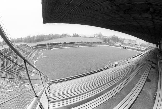 Fußball, Stadiongeschichte Borussia Neunkirchen Ellenfeldstadion in Neunkirchen, Heimspielstätte von Borussia Neunkirchen Aufnahmedatum geschätzt