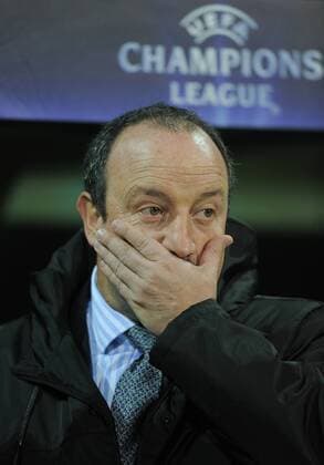 FUSSBALL CHAMPIONS LEAGUE 2010 2011, SV Werder Bremen - Inter Mailand, Trainer Rafael Benitez (Inter Mailand)  o0 Enttäuschung Rafa