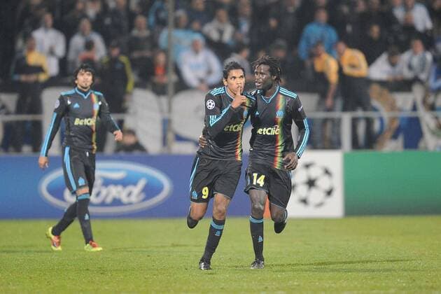 Olympique Marseille (OM) - Chelsea FC London 1:0 - Jubel OM mit dem Torschützen BRANDAO (Mitte) - NLEGOUIC - 