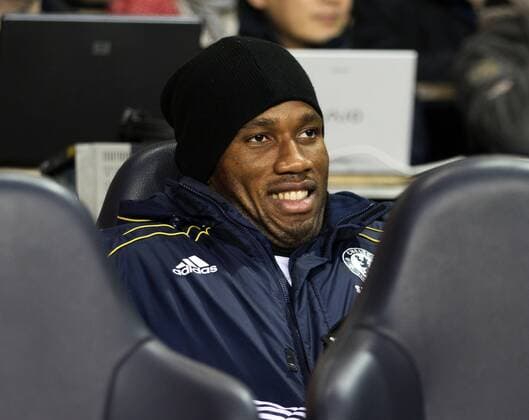 Chelseas Didier Drogba starts on the bench - Tottenham Hotspur vs. Chelsea FC EDITORIAL USE ONLY. No use with unauthorised audio, video, data, fixture lists, club league logos or live services. Online in-match use limited to 120 images, no video emulation. No use in betting, games or single club league player publications. o0 Porträt