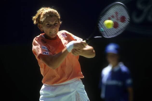 Monica Seles (Jugoslawien) Tennis Damen WTA Tour, Aufnahmedatum geschätzt, Australian Open 1992 Einzelbild Melbourne Dynamik,