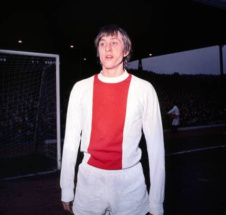 JOHAN CRUYFF (AJAX), Arsenal FC London - Ajax Amsterdam Fairs Cup Halbfinale 