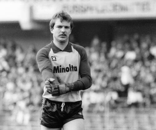 Torwart Jürgen Friedl (Eintracht Frankfurt) Einzelbild, Aktion