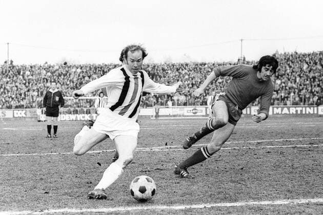 Bernd Rupp (Borussia Mönchengladbach, li.) Aktion