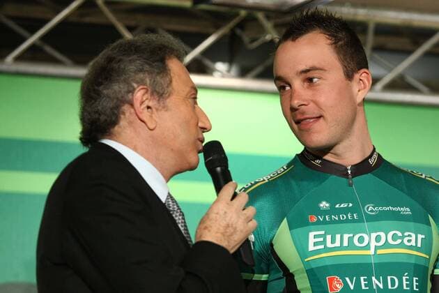 Radsport : Präsentation Team Europcar - 14.01.2011 - V.li. Michel Drucker (TV Journalist) und Christophe Kern --- xGwendolineLeGoffx 