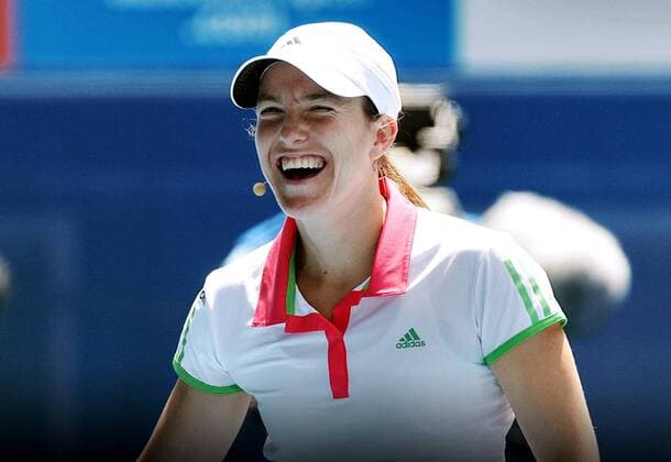 TENNIS - WTA, Australian Open MELBOURNE,AUSTRALIEN,16.JAN.11 - TENNIS - WTA Tour, Grand Slam, Australian Open 2011, Rally for Relief, Spendenaktion fuer die Flutopfer in Queensland und Victoria. Bild zeigt v.li. Justine Henin (BEL). 