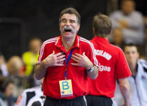 Handball WM der Herren 2011 - Kristianstad 19.01.2011 - Deutschland (GER) vs. Frankreich (FRA) - Bundestrainer Heiner Brand (Deutschland)