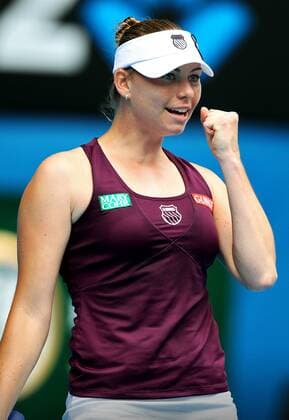 TENNIS - WTA, Australian Open MELBOURNE,AUSTRALIEN,26.JAN.11 - TENNIS - WTA Tour, Grand Slam, Australian Open 2011. Bild zeigt Vera Zvonareva (RUS).  o0 Jubel, Freude