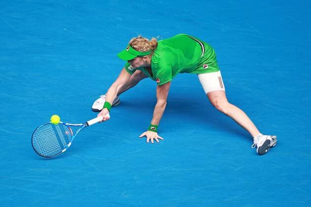Kim Clijsters, BEL, playing the quarter-final of the 2011 Australian Open women s singles championships in Melbourne, 25 01 2011 -