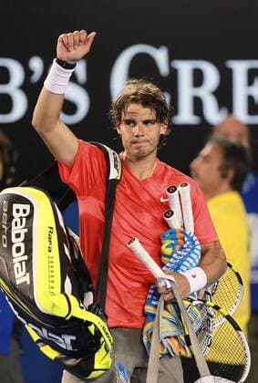 Rafael Nadal, ESP, playing the 2011 Australian Open men s singles quarter-finals in Melbourne, 26 01 2011 -