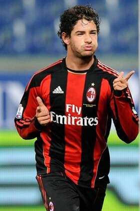 Sampdoria Genua vs AC Milan: Milans Alexandre Pato  o0 Jubel Freude