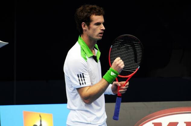Andy Murray (GBR) in action securing himself a place in the semifinals. xPeterxBlakemanx  ActionPlus11133658 o0 Andrew