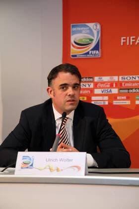 Ulrich Wolter (GER) (Gesamtkoordinator FIFA WM 2011) - Pressekonferenz zur Inspektionsreise des WM Organisationskomitees