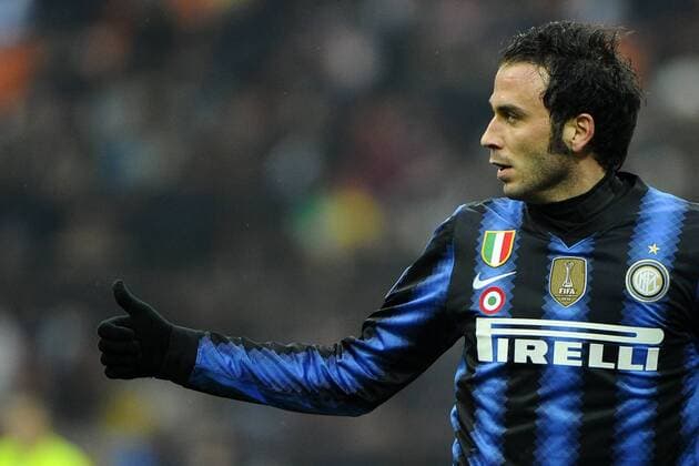 Serie A Inter Mailand (blau schwarz) vs US Palermo (rosa) --- Giampaolo Pazzini 